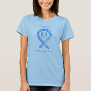 T-shirt Ruban de sensibilisation Bleu Vêtements sur mesure