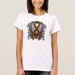 T-shirt Ruban de sensibilisation Brown avec ailes