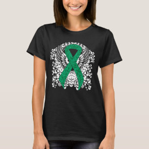 T-shirt Ruban de sensibilisation Jade avec ailes