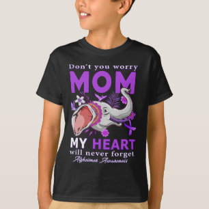 T-shirt Ruban de sensibilisation Mon cœur n'oubliera jamai