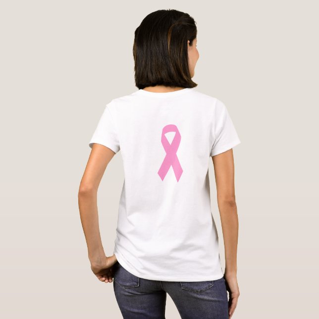 T-shirt Ruban de sensibilisation rose (Dos entier)