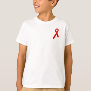 T-shirt Ruban de sensibilisation rouge + votre message