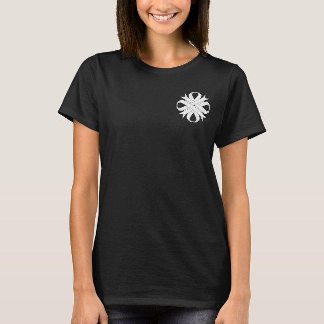 T-shirt Ruban de trèfle blanc par Kenneth Yoncich (Devant)