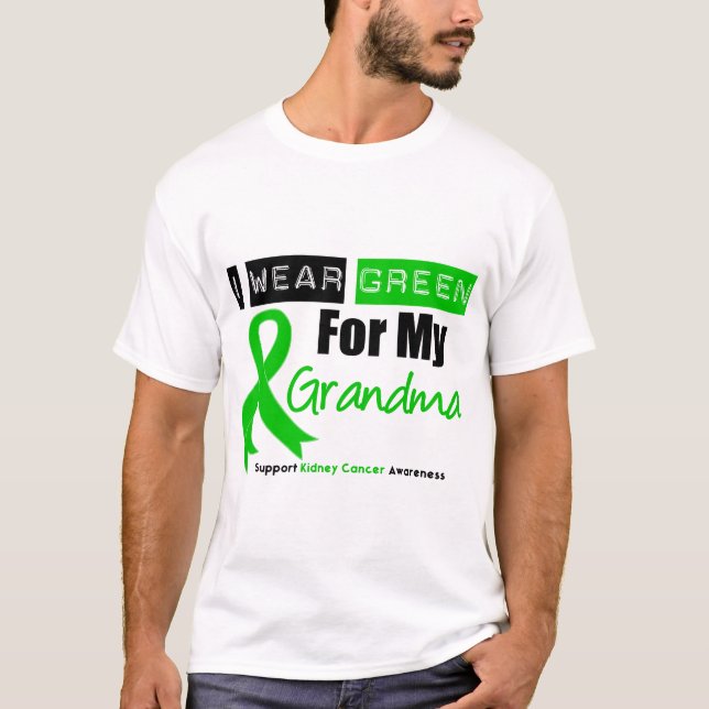 T-shirt Ruban de vert de Cancer de rein pour ma (Devant)
