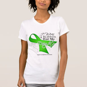 T-shirt Ruban de vert de chaux de fille - lymphome
