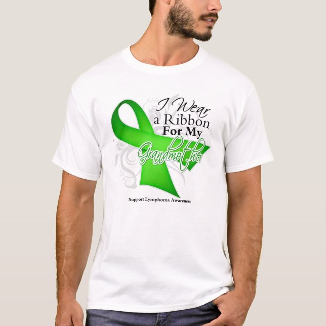 T-shirt Ruban de vert de chaux de grand-mère - lymphome (Devant)