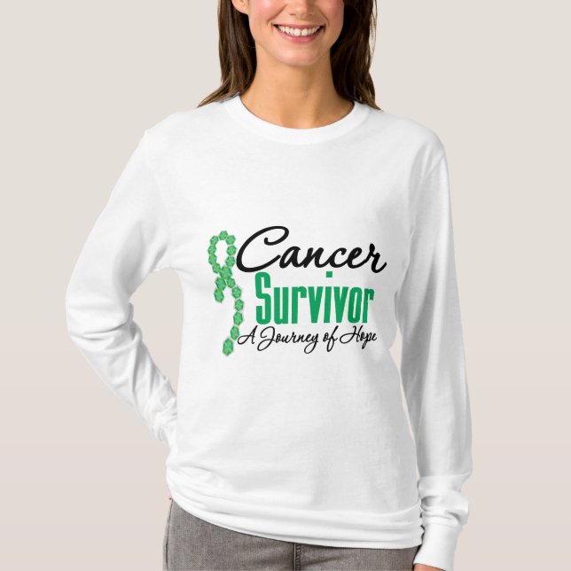 T-shirt Ruban de voyage de conscience de survivant de (Devant)