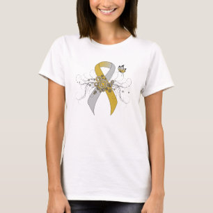 T-shirt Ruban d'or et d'argent avec papillon
