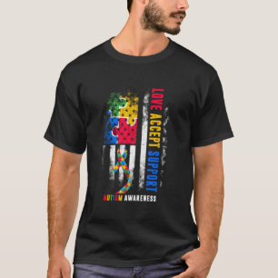 T-shirt Ruban du Mois de la sensibilisation à l'autisme Lo