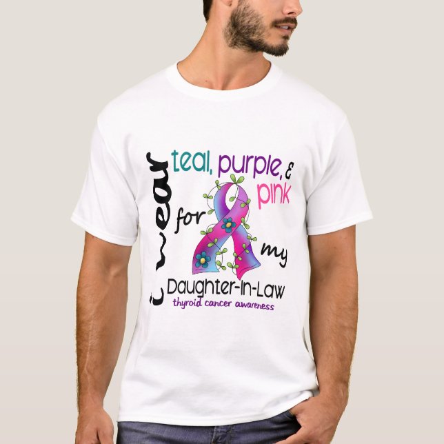 T-shirt Ruban d'usage du cancer de la thyroïde I pour la (Devant)