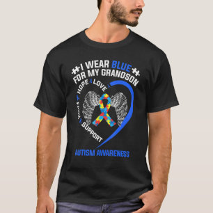 T-shirt Ruban en forme de cœur Je porte du bleu pour la se
