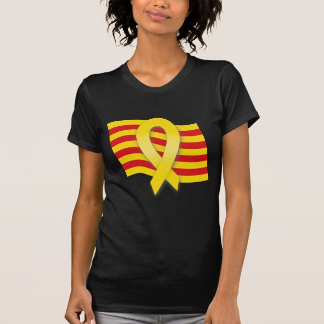 T-shirt Ruban et drapeau catalans (Devant)