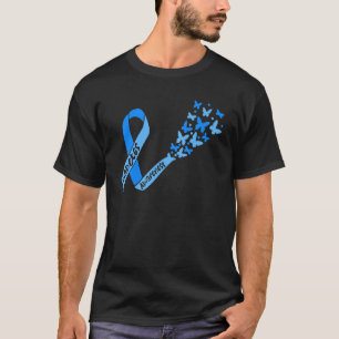 T-shirt Ruban Et Papillons De Sensibilisation Au Diabète T