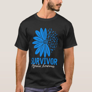 T-shirt Ruban Fleur de Sensibilisation à la Myosite Surviv