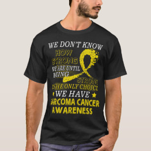 T-shirt Ruban fort de conscience de jaune de cancer de