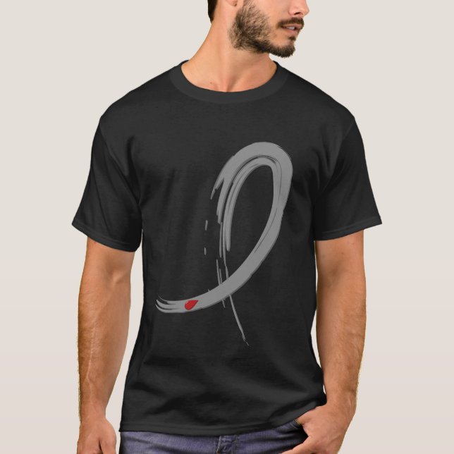 T-shirt Ruban gris A4 de diabète (Devant)