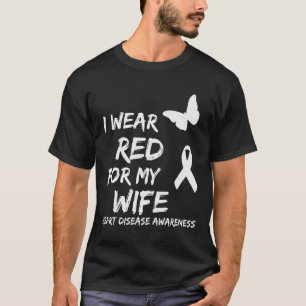 T-shirt Ruban Je Porte Le Rouge Pour Ma Femme Pour La Sens