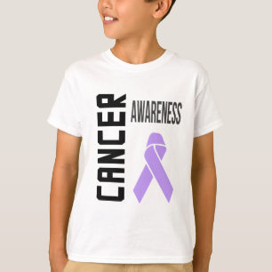 T-shirt Ruban Lavande de Sensibilisation au Cancer (tous l