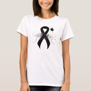 T-shirt Ruban noir avec papillon