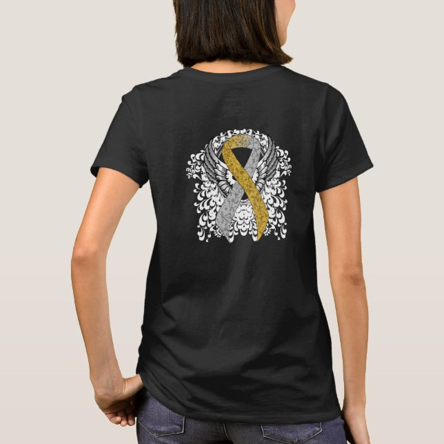T-shirt Ruban or et argent avec ruban d'ailes (Dos)