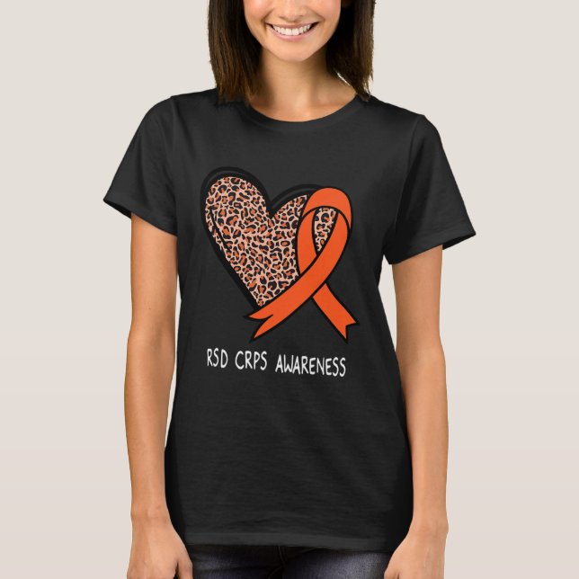 T-shirt Ruban Orange de Sensibilisation à la Crps Sdr (Devant)