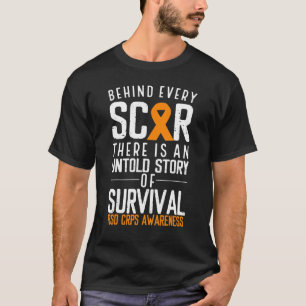 T-shirt Ruban Orange Derrière Chaque Scar Survivor Crps Rs
