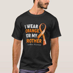 T-shirt Ruban Orange Je Porte Orange Pour Leucémie Frère A