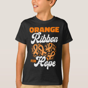 T-shirt Ruban orange pour l'espoir de sensibilisation au c