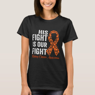 T-shirt Ruban orange soutien survivant cancer du rein