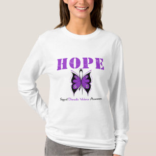 T-shirt Ruban Papillon Espoir Violence Domestique