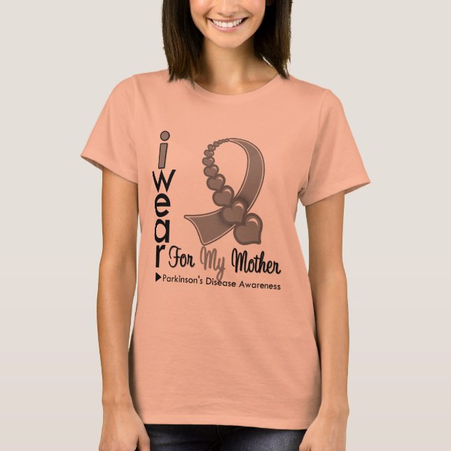 T-shirt Ruban Parkinsons Disease Pour Ma Mère (Devant)