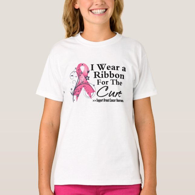 T-shirt Ruban Pour Le Traitement - Cancer Du Sein (Devant)