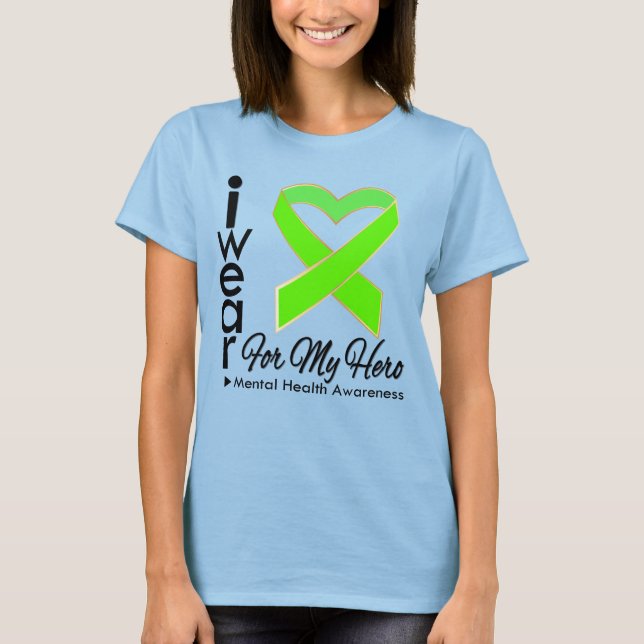 T-shirt Ruban pour mon héros - Sensibilisation à la santé  (Devant)