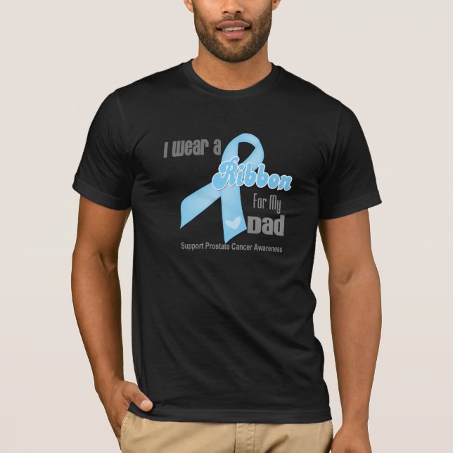 T-shirt Ruban pour mon papa - cancer de la prostate (Devant)