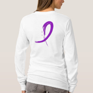T-shirt Ruban pourpre A4 de maladie de Crohn