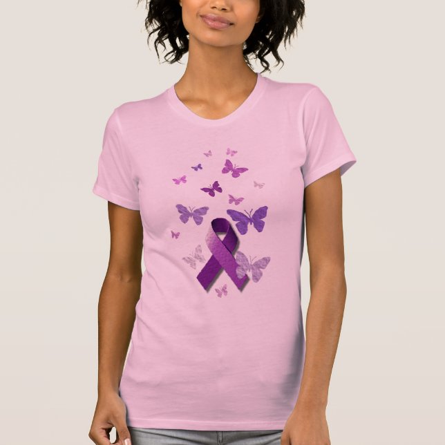 T-shirt Ruban pourpre de conscience (Devant)