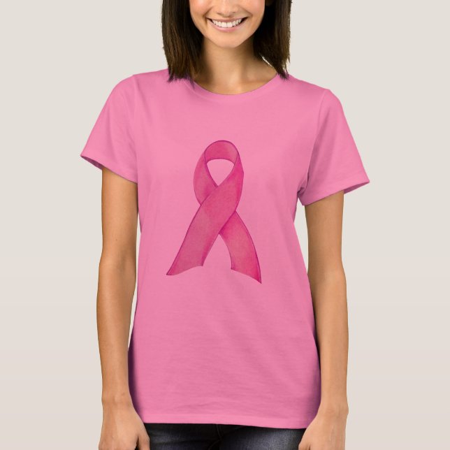 T-shirt ruban rose (Devant)