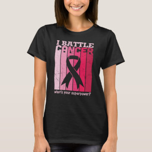 T-shirt Ruban rose Bataille Cancer Survivant Soutien Guerr