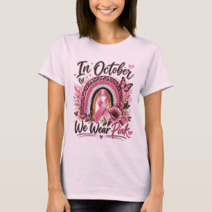 T-shirt Ruban Rose Cancer du Sein Arc-en-Ciel de S