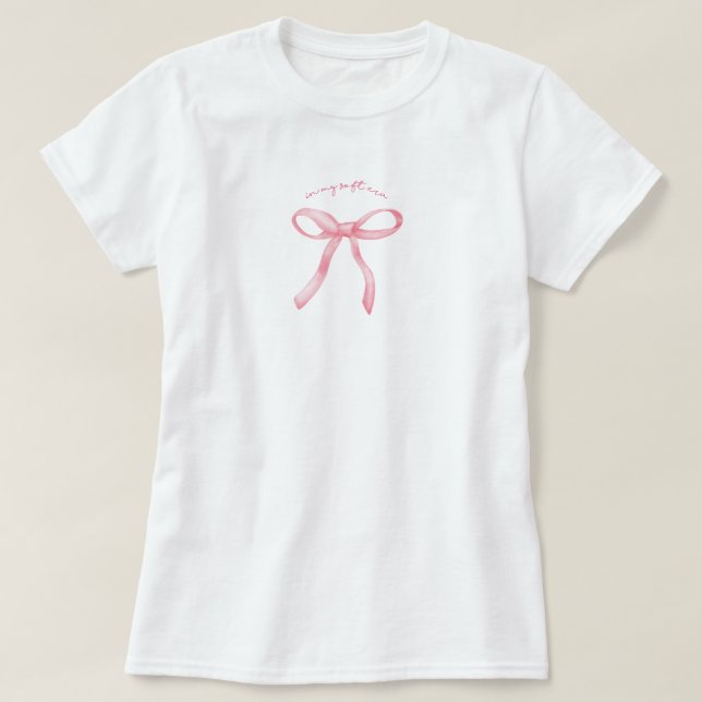 T-shirt Ruban rose fille douce cerise  (Design devant)