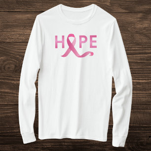 T-shirt Ruban rose HOPE Sensibilisation au cancer du sein