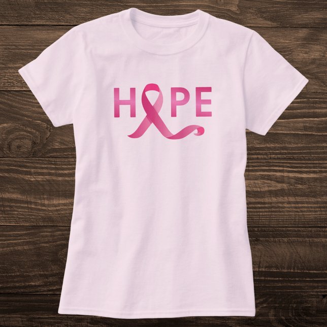 T-shirt Ruban rose HOPE Sensibilisation au cancer du sein (Créateur téléchargé)