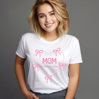 T-shirt Ruban rose moderne et élégant pour la fête des mèr