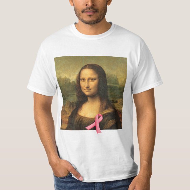 T-shirt Ruban rose Mona Lisa (Devant)
