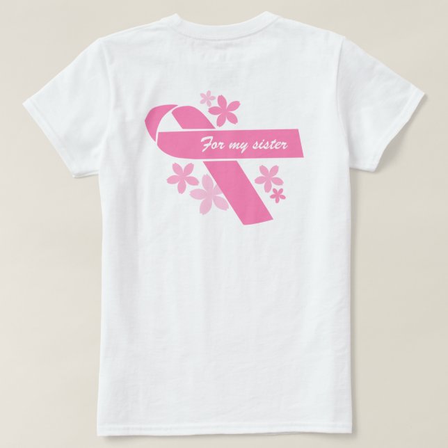 T-shirt Ruban rose personnalisable (Design dos)