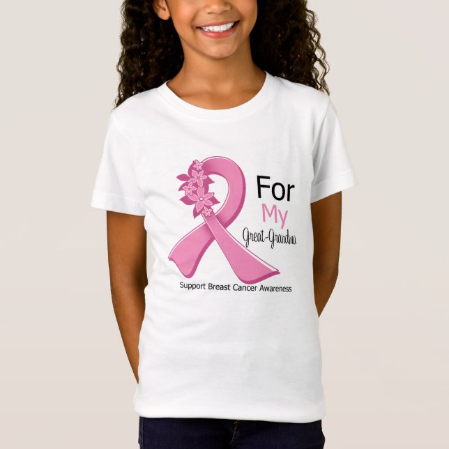 T-Shirt Ruban rose pour ma grand-mère - Cancer du sein (Devant)