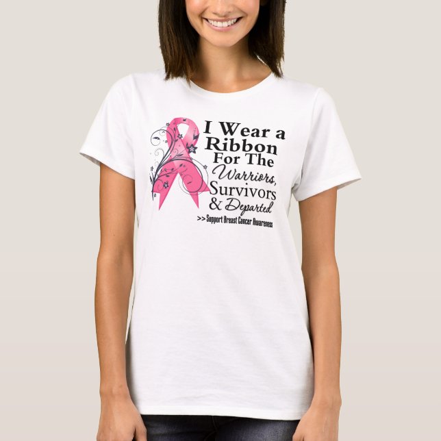 T-shirt Ruban rose Tribute - Cancer du sein (Devant)