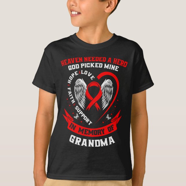 T-shirt Ruban Rouge Perte de conscience de la maladie card (Devant)