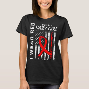 T-shirt Ruban Rouge Pour La Sensibilisation à La Maladie C