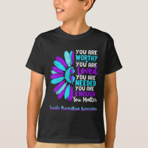 T-shirt Ruban sarcelle de sensibilisation à la prévention